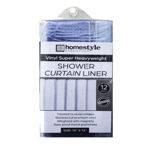 (2 Pack) PVC Vinyl Super Heavyweigt Waterproof Shower Curtain Liner Clear Color - Picture 2 of 9